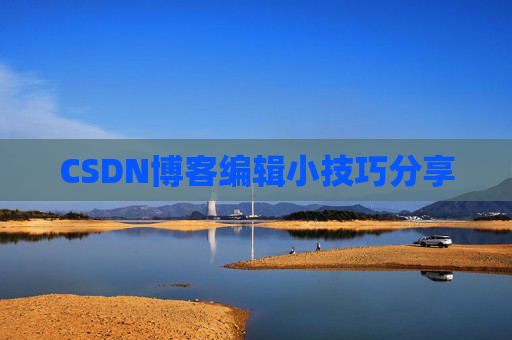 CSDN博客编辑小技巧分享